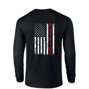 Black Patriot t-shirt with Old Glory Bank style graphic