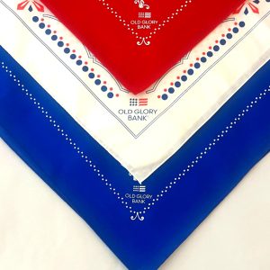 Old Glory red white and blue cotton bandana